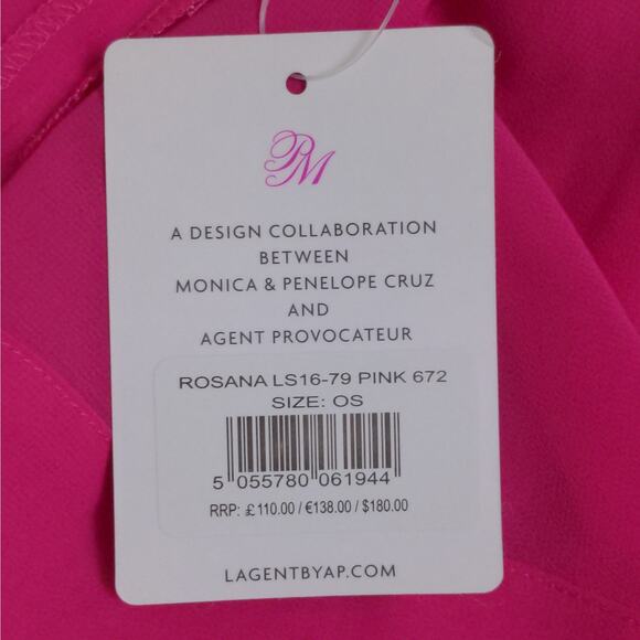 L'Agent by Agent Provocateur Rosana Cover Up Sheer Swim Ties One Size Pink New - Picture 11 of 12